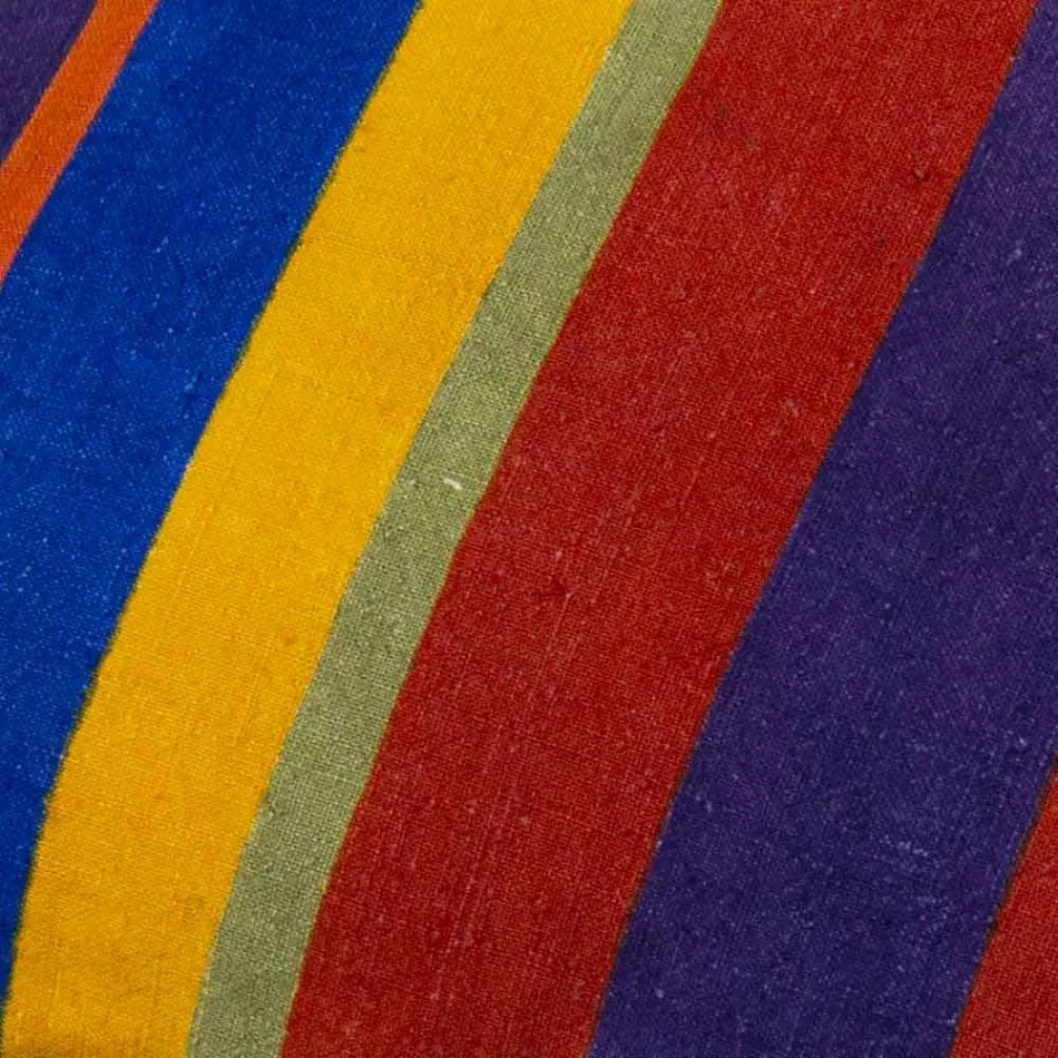 Kudde av italiensk konst i hampmålade och handsyade unika stycken - märken Viadurini