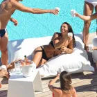 Cloud Pillow avkopplande utomhus konstläder vit nautiska Trona Viadurini