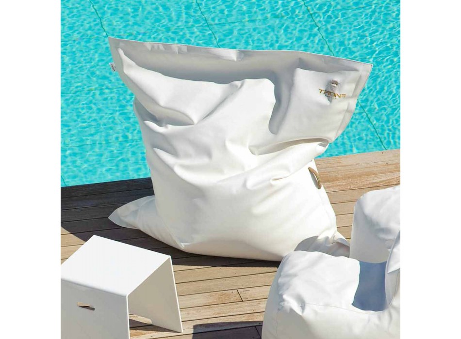 Cloud Pillow avkopplande utomhus konstläder vit nautiska Trona Viadurini
