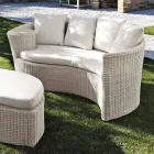 Garden Daybad i Polyrattan Fiber 2 Elements - Kvinna Viadurini