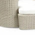 Garden Daybad i Polyrattan Fiber 2 Elements - Kvinna Viadurini