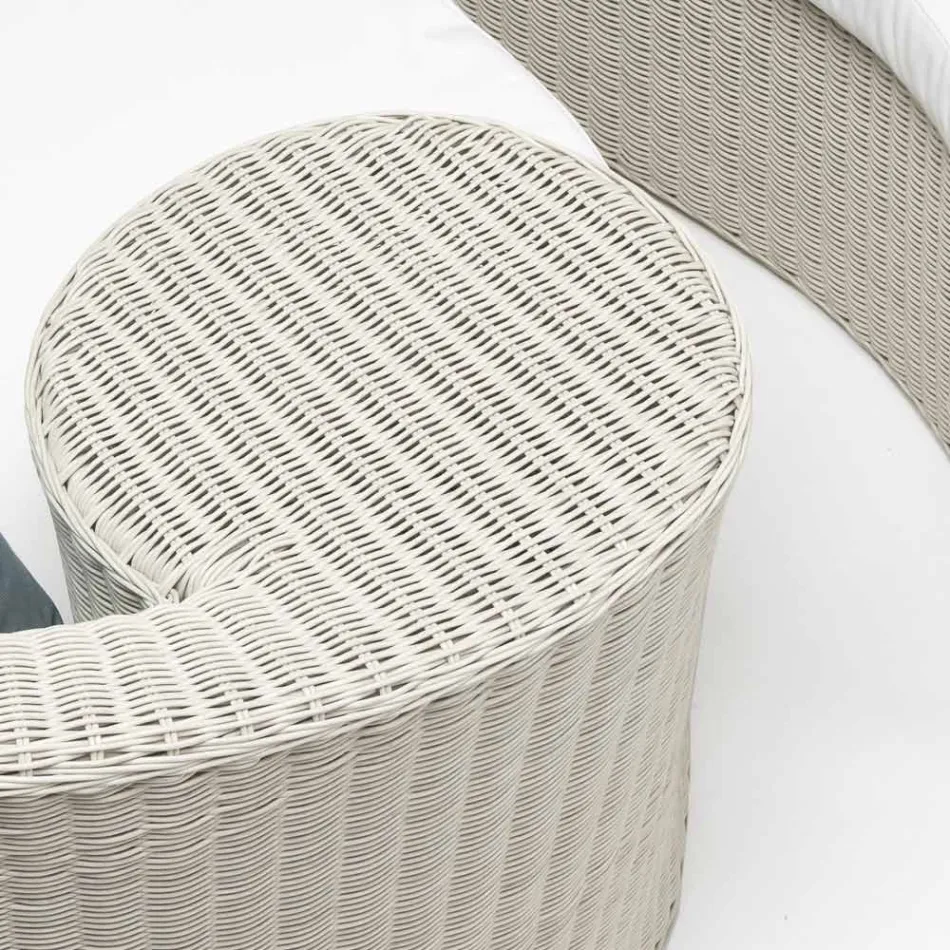 Garden Daybad i Polyrattan Fiber 2 Elements - Kvinna Viadurini
