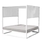 Dagbädd utomhus med liggande vit aluminiumstruktur - Jurica Viadurini