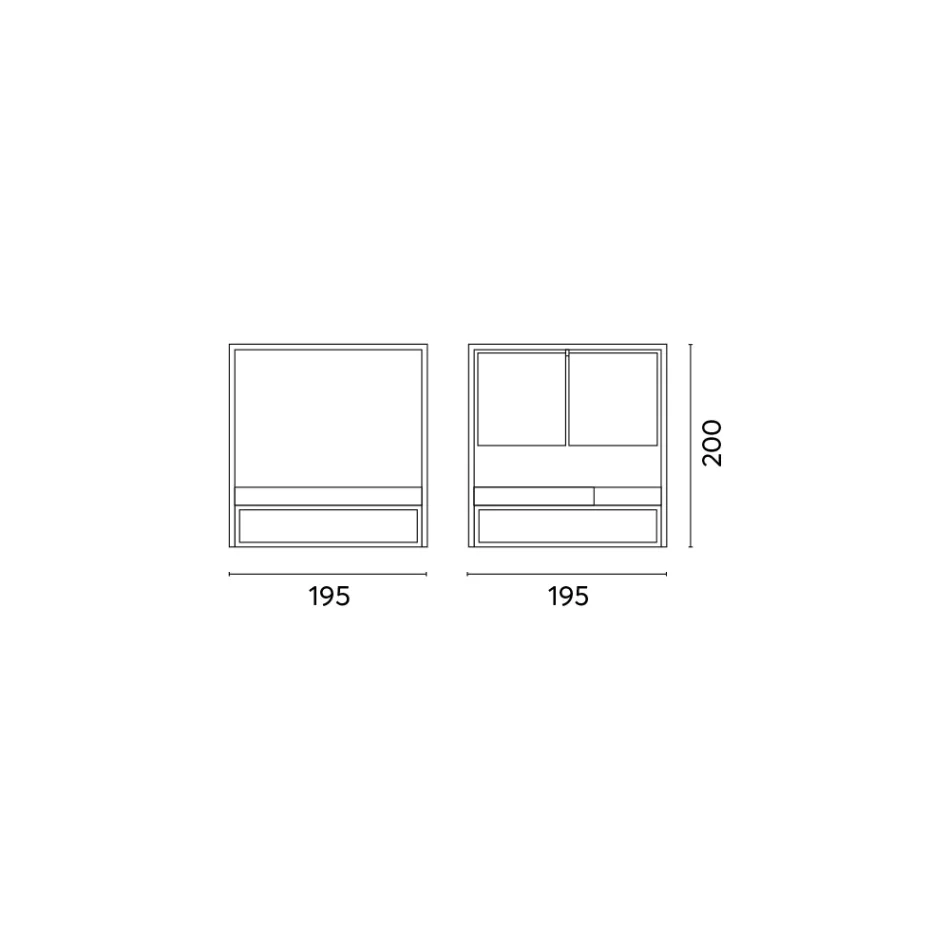 Dagbädd utomhus med liggande vit aluminiumstruktur - Jurica Viadurini