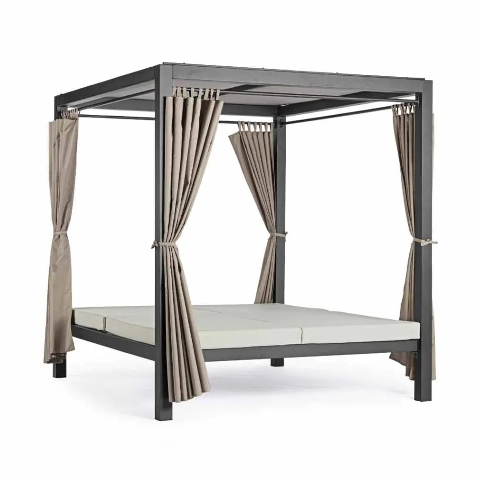 Utomhus Daybed i Textilene och Aluminium med vilande ryggstöd - Anastasia Viadurini