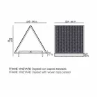 Lyxig trädgårdssäng i aluminium och tyg - Frame Vineyard av Vondom Viadurini