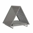 Lyxig trädgårdssäng i aluminium och tyg - Frame Vineyard av Vondom Viadurini