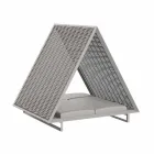 Lyxig trädgårdssäng i aluminium och tyg - Frame Vineyard av Vondom Viadurini