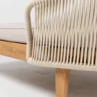 Teak, aluminium, rep och dynor för trädgården - Jacub Viadurini