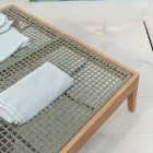 Teak, aluminium, rep och dynor för trädgården - Jacub Viadurini