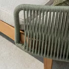 Teak, aluminium, rep och dynor för trädgården - Jacub Viadurini