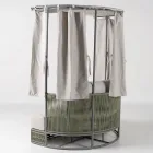 Teak, aluminium, ROPE+ Rope trädgårdsdagbädd med dynor - Arcangelo Viadurini