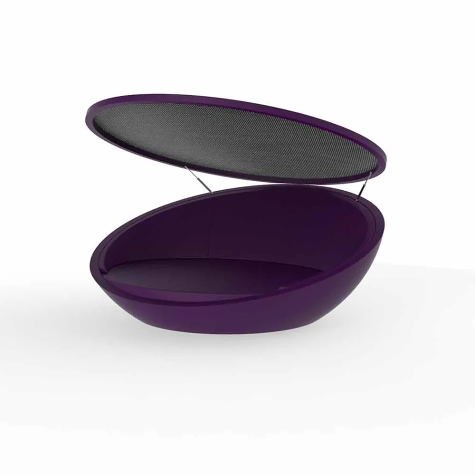 Modern design dagbädd Ulm av Vondom, i polyetenharts Viadurini