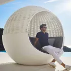 Lyxig trädgård Daybed rund design med flätat rep - Ulm Moon från Vondom Viadurini