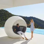 Lyxig trädgård Daybed rund design med flätat rep - Ulm Moon från Vondom Viadurini