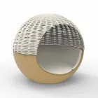 Lyxig trädgård Daybed rund design med flätat rep - Ulm Moon från Vondom Viadurini