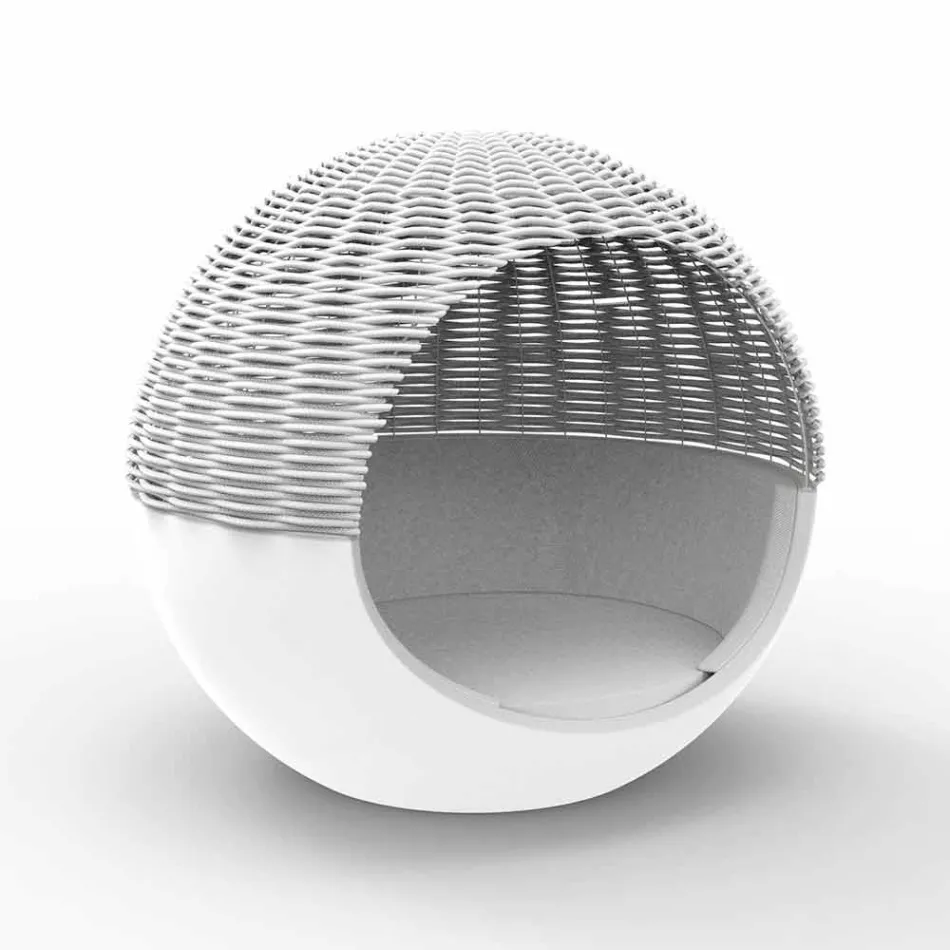 Lyxig trädgård Daybed rund design med flätat rep - Ulm Moon från Vondom Viadurini