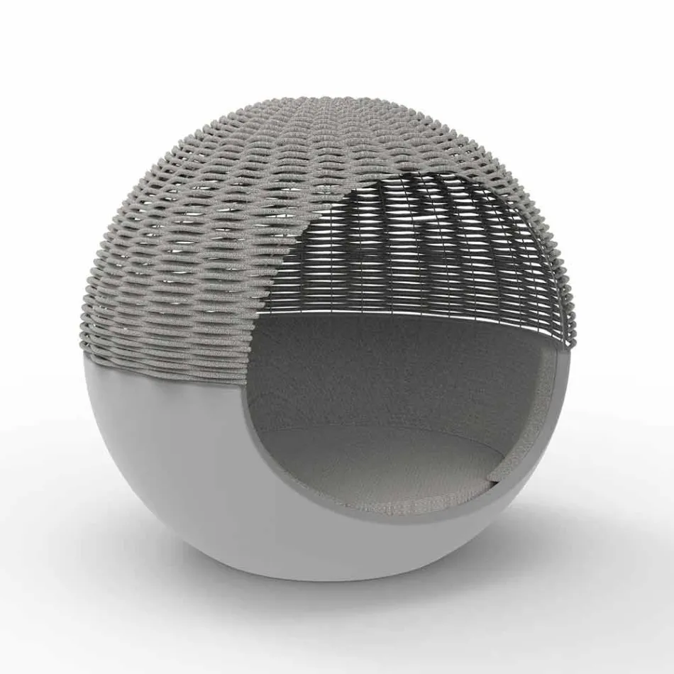 Lyxig trädgård Daybed rund design med flätat rep - Ulm Moon från Vondom Viadurini