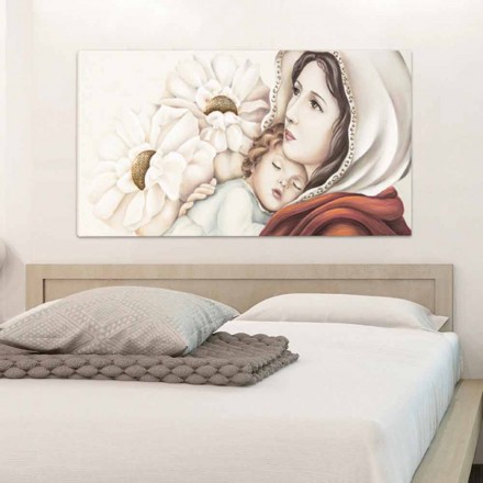 Moderna modermåleri med barndekorationer i Scott guldblad Viadurini