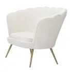 Modern 2 -sits soffa i sammet med gyllene järnfötter - Annina Viadurini