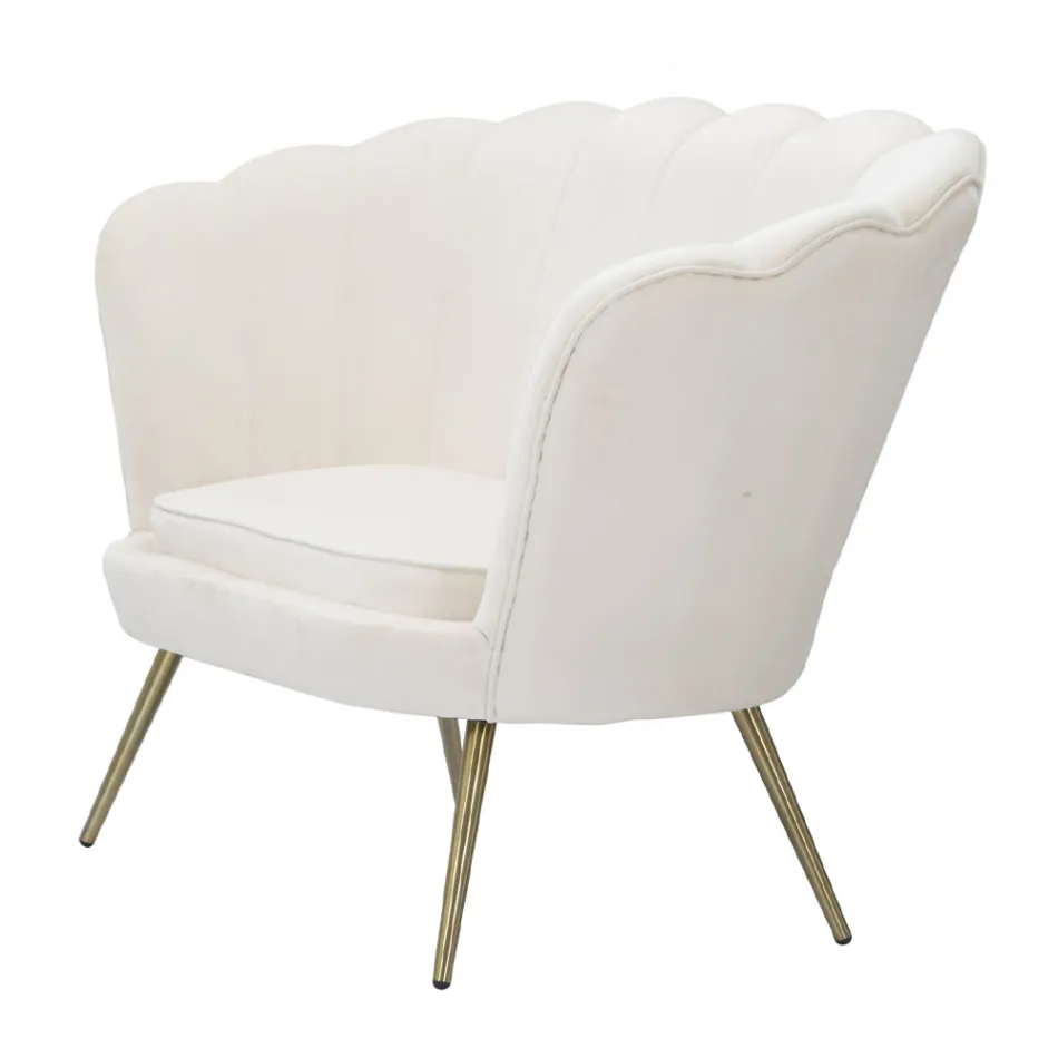 Modern 2 -sits soffa i sammet med gyllene järnfötter - Annina Viadurini