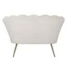 Modern 2 -sits soffa i sammet med gyllene järnfötter - Annina Viadurini