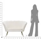 Modern 2 -sits soffa i sammet med gyllene järnfötter - Annina Viadurini