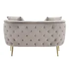 2 -sits soffa klädd i sammet med järnfötter - Annetta Viadurini