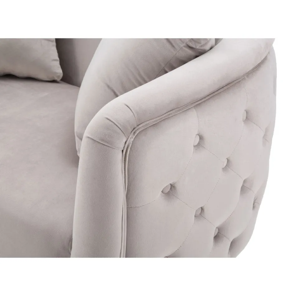 2 -sits soffa klädd i sammet med järnfötter - Annetta Viadurini