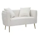 2 -sits soffa klädd i sammet med järnfötter - Annetta Viadurini