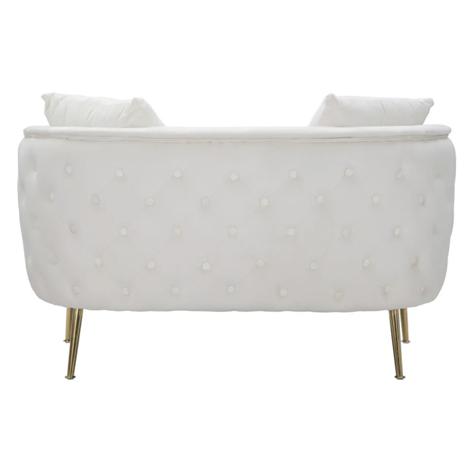 2 -sits soffa klädd i sammet med järnfötter - Annetta Viadurini