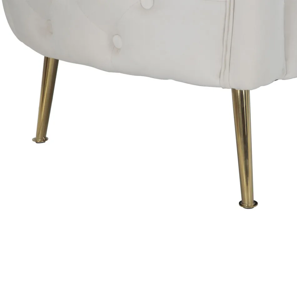 2 -sits soffa klädd i sammet med järnfötter - Annetta Viadurini