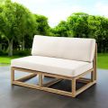 Utomhussoffa i naturlig teak och kuddar - Circe