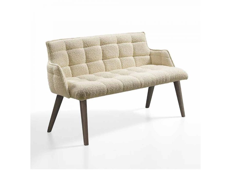 Modern soffa med sits täckt i tyg tillverkad i Italien - Clera Viadurini