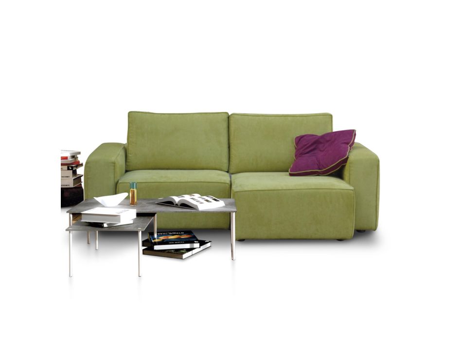 2- eller 3-sits soffa med utdragbara säten i Made in Italy-tyg - Alis Viadurini