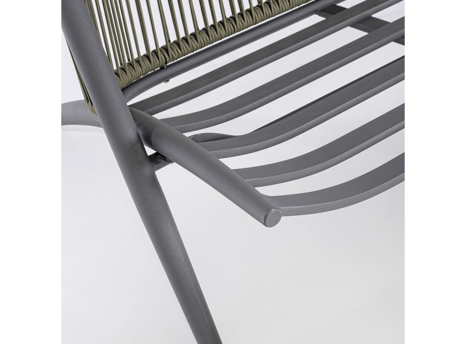 2-sits soffa i aluminium och rep med Homemotion-kuddar - Gillian