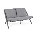 2-sits soffa utomhus i aluminium och rep med kuddar, Homemotion - Gillian