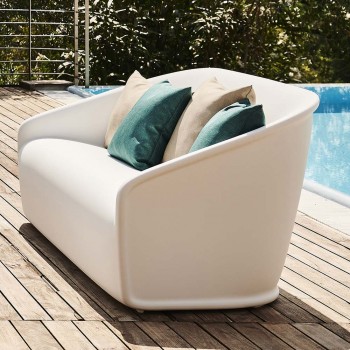 2 -sits utomhus soffa i färgad polyeten tillverkad i Italien - juli