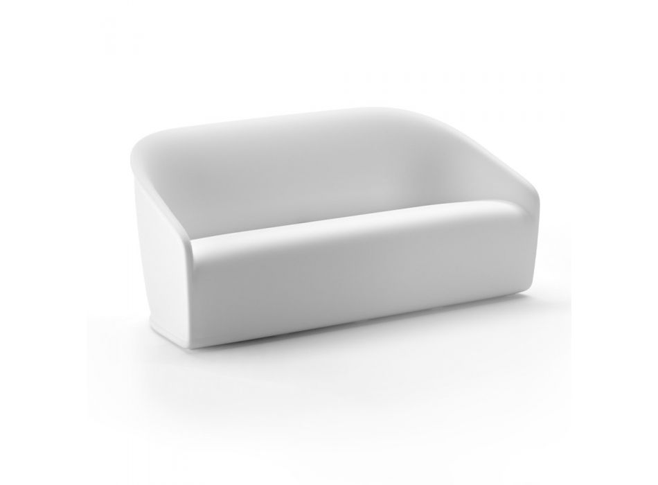 2 -sits utomhus soffa i färgad polyeten tillverkad i Italien - juli Viadurini