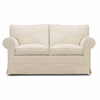 2 -sits soffa klädd och täckt i tyg tillverkad i Italien - Andromeda
