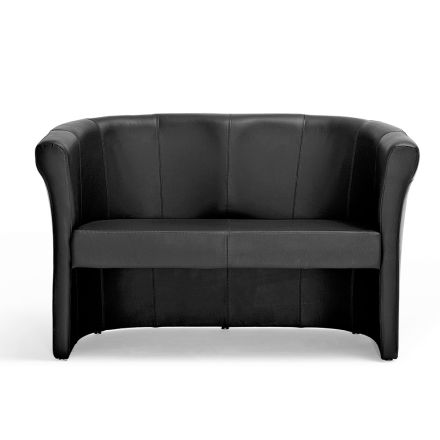 2-sits soffa helt täckt av läder Tillverkad i Italien - Färg Viadurini