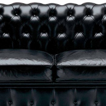 2 -sits soffa täckt i läder med träfötter tillverkade i Italien - Idra