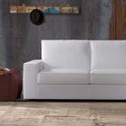 3-sits soffa med halvö i vitt eller blått tyg Tillverkad i Italien - Alsace Viadurini