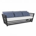 3-sits soffa för utomhusdesign i vit eller svart aluminium - Cynthia