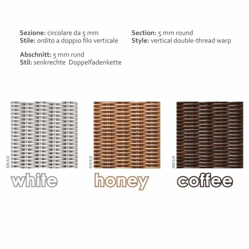 3 sits utomhus polyeten flätat i Oslo handen Viadurini