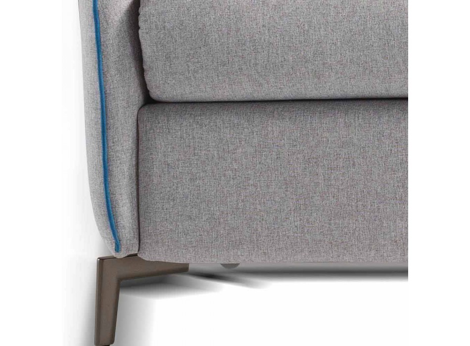 3-sits design soffa L.185cm tyg / eko-läder tillverkad i Italien Erica Viadurini
