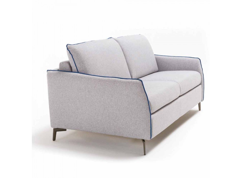 3-sits design soffa L.185cm tyg / eko-läder tillverkad i Italien Erica