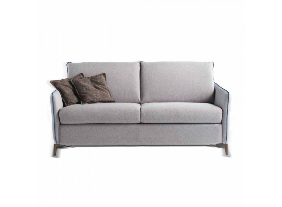 3-sits design soffa L.185cm tyg / eko-läder tillverkad i Italien Erica Viadurini