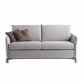 Design 3-sits soffa L 185cm tyg / ekoläder tillverkat i Italien Erica