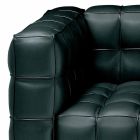3 -sits soffa i kvalitet Made in Italy Quiltat effektläder - Vesuvius Viadurini